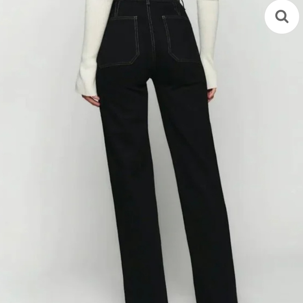Reformation Alyssa High Rise Wide Leg Long Jeans, Size 32 - Picture 3 of 13